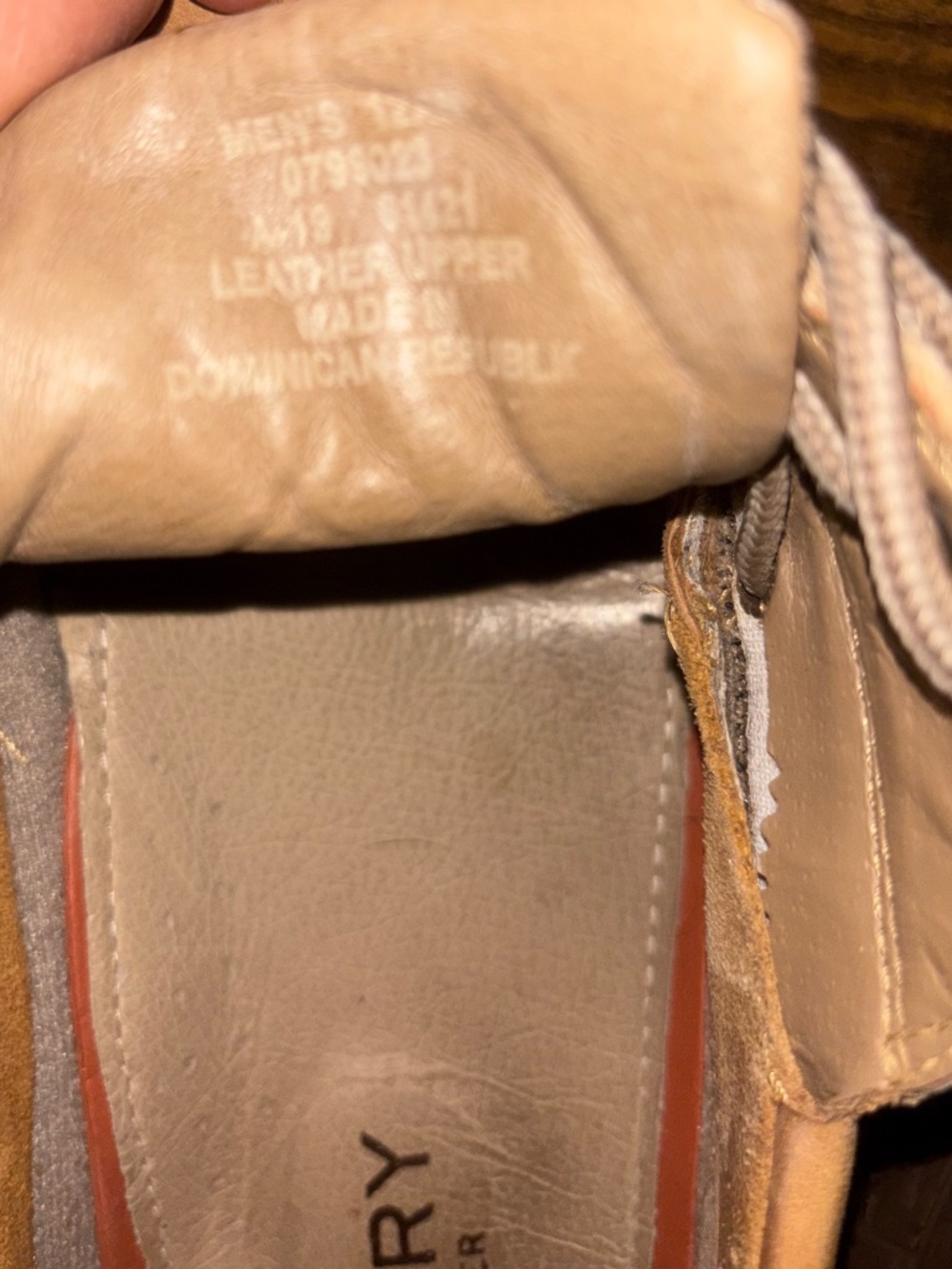 Men's Sperry Billfish Boat Shoes Like New Tan Leather 12 XW - Picture 8 of 9